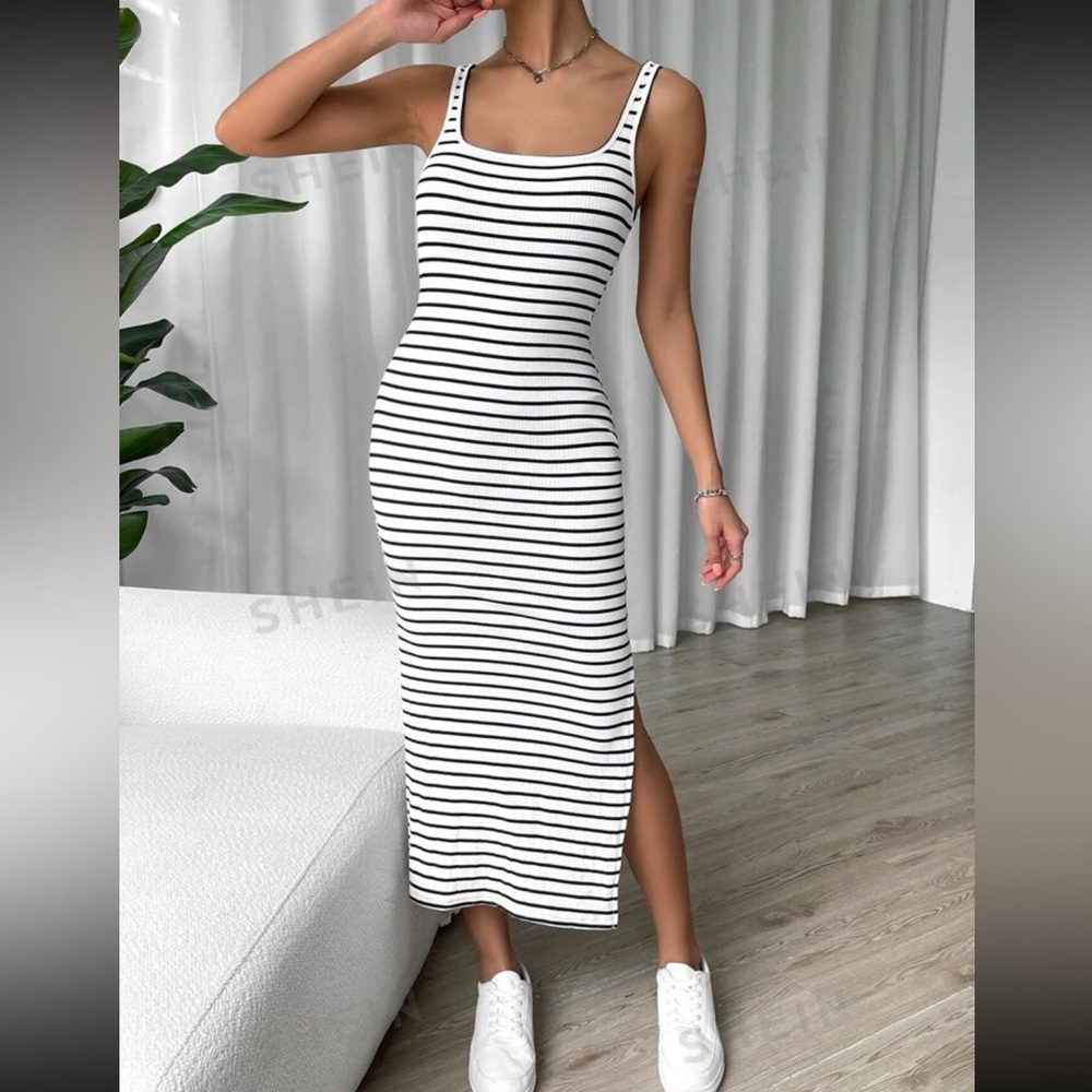 Striped Long Dress